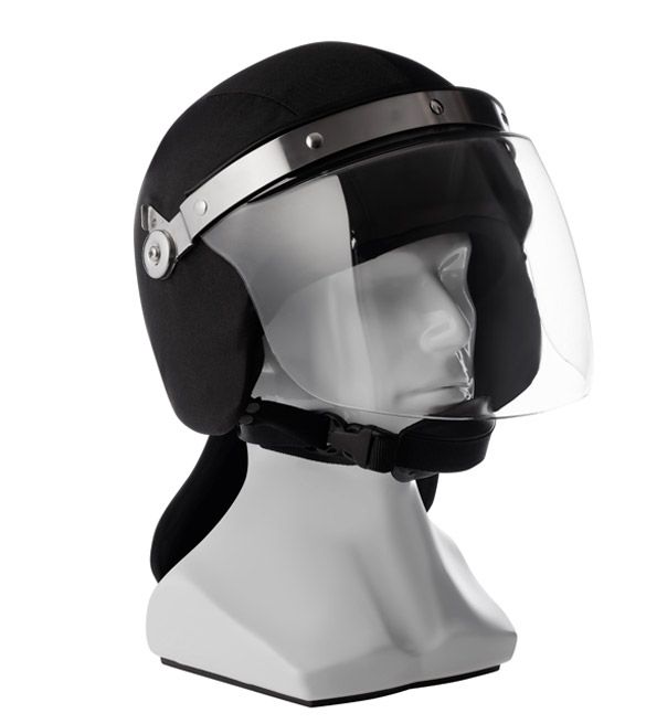 Avaks black helmet with visor and barmitsa, full face view 2/3